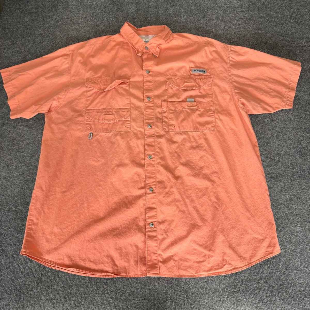 Chemise Columbia PFG Super Tamiami homme grande taille bleu orange