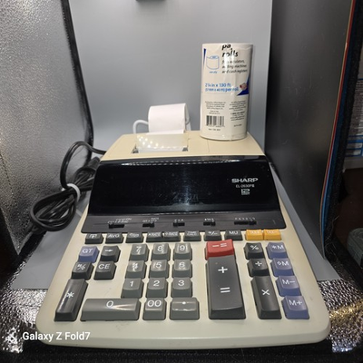 #ad #ad Sharp EL 2630PIII Printing Calculator Desk Large LCD Adding Machine Plus Paper $24.99