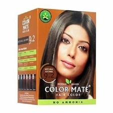 10 x Color Mate Hair NATURAL BROWN 9.2 Herbal Base Hair color -15gm