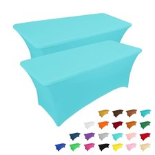 6FT Table Cloth for Rectangular Fitted 72" x 30" Rectangular Light Blue