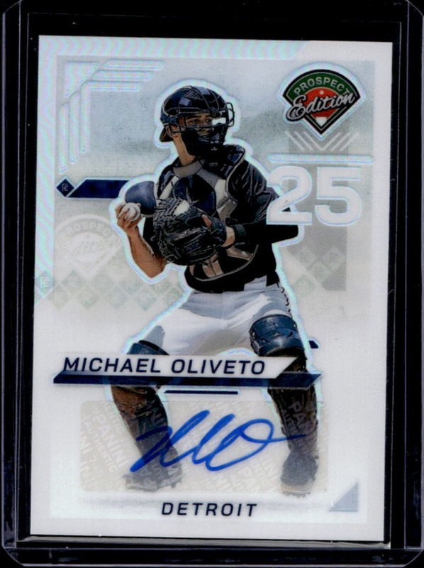 2025 Panini Prospect Edition Michael Oliveto Holo Signatures Silver Auto #87