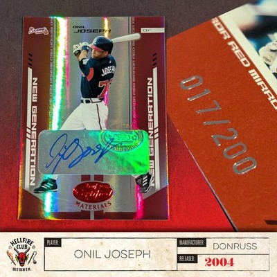 2004 Leaf Certified Materials /200 RED MIRROR - Onil Joseph RC (#246)