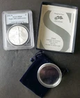 2006 W Burnished $1 American Silver Eagle Dollar w/Mint Paraphernalia PCGS MS68