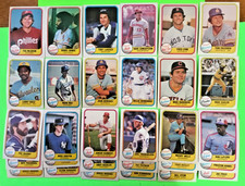 80 1981 Fleer Commons, 4 HOFers & over 24 past All Stars  most NM/M 80 cards tot