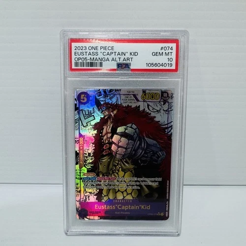 PSA 10 Eustass Captain Kid OP05-074 Manga - English - Graded One Piece Card