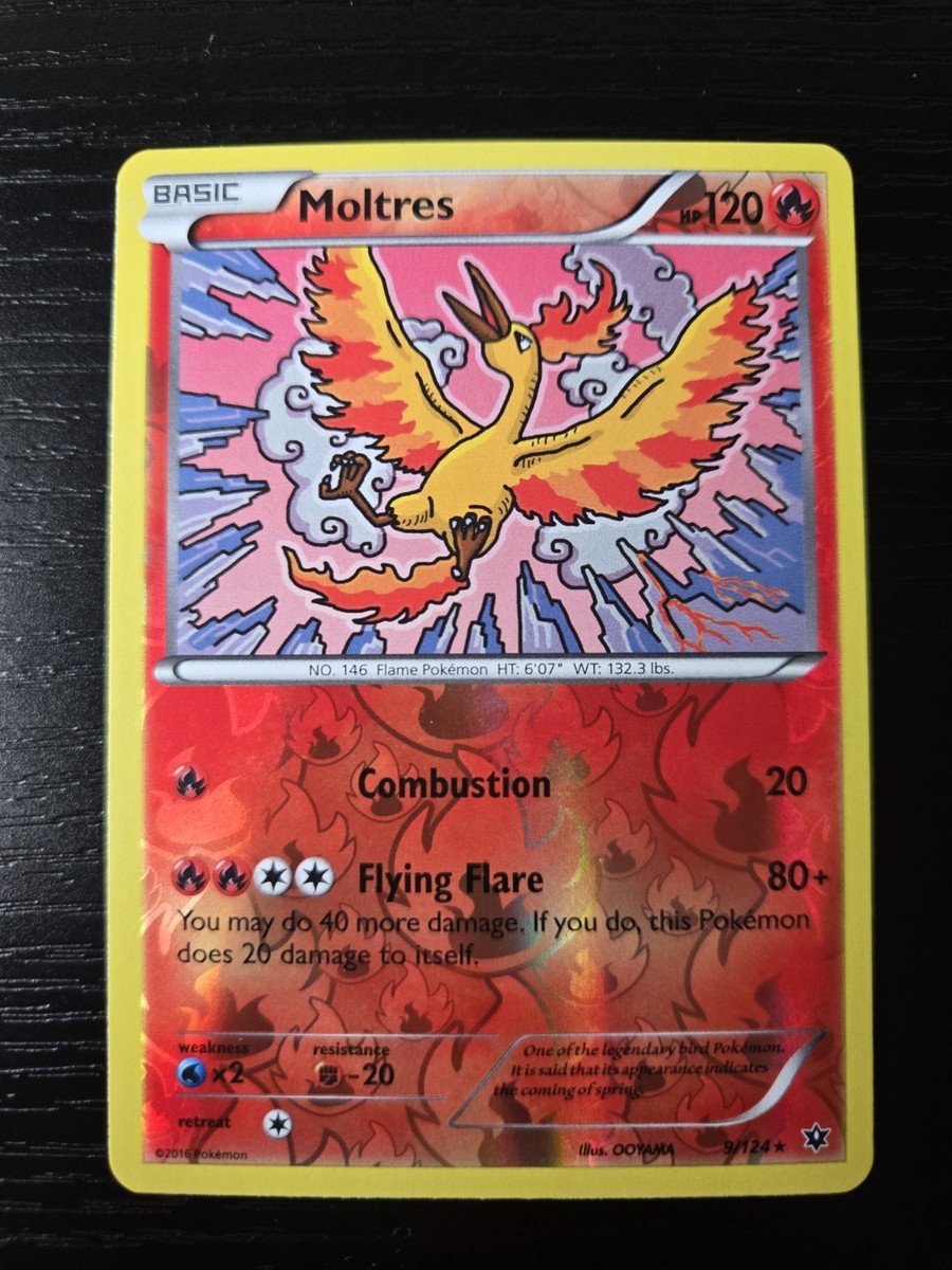 Moltres 9/124 - XY Fates Collide - Reverse Holo Rare - Near Mint