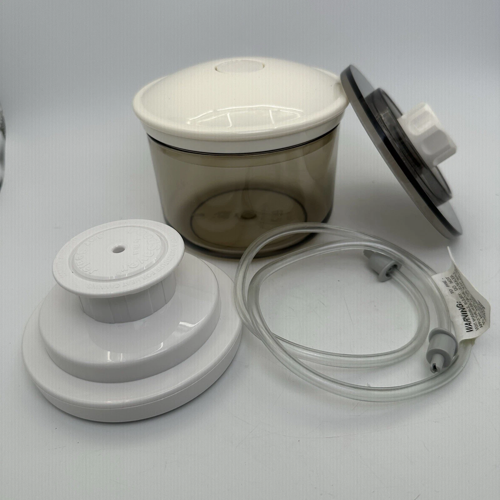 FoodSaver BUNDLE Container w/ Lid, Wide Mouth Sealer, VacuTop, Hose & Stopper