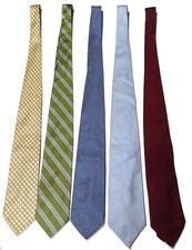 Vintage Brooks Brothers Makers Tie Lot of 5 Silk 58-60" made in USA 3.75"