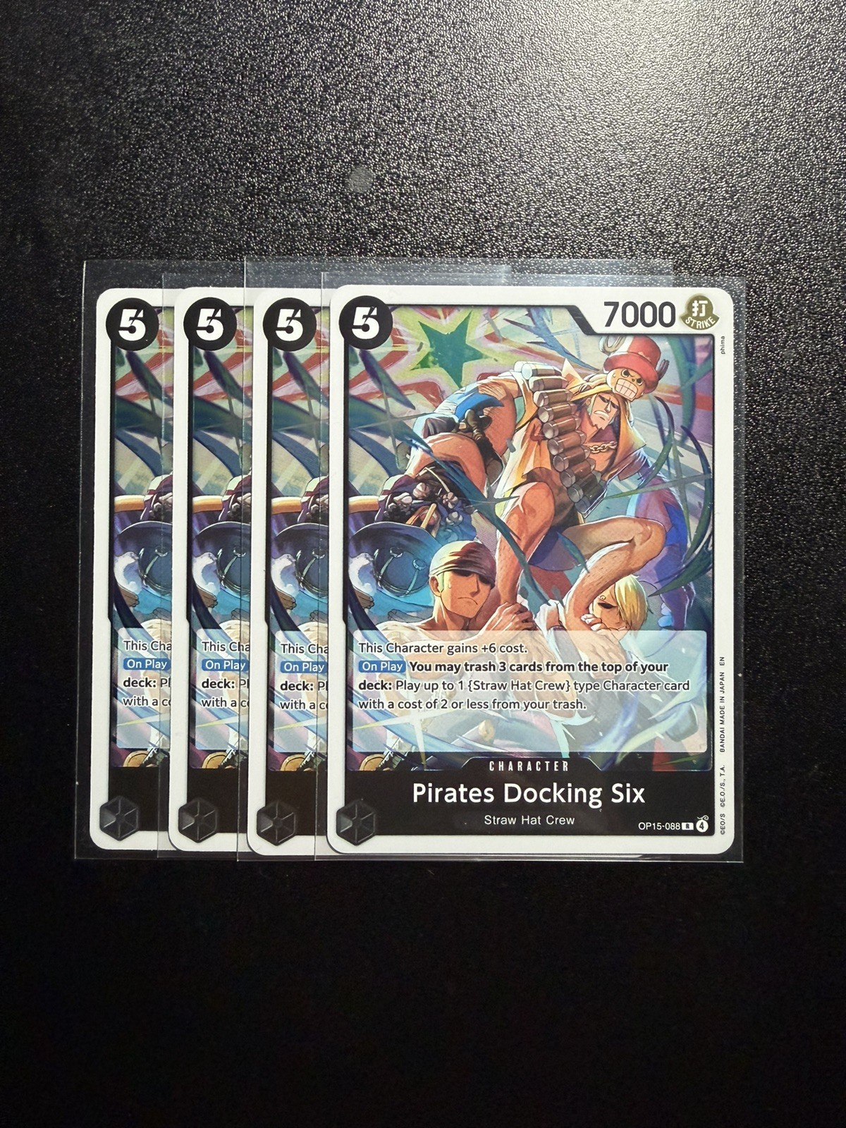 One Piece TCG Pirates Docking Six OP15-088 R Adventure on Kami's Island x4