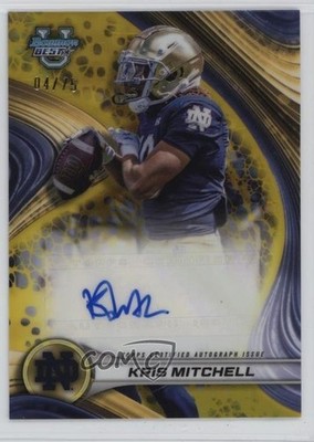 2024 Bowman U Best of 2024 Yellow Refractor /75 Kris Mitchell #BOA-KM Auto 05qn
