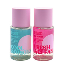 Victoria's Secret Pink Fresh  Clean and Cool  Bright Body Mist 2.5 fl oz 2pack