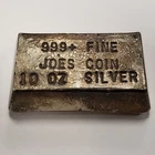 10 oz .999 Silver Bar - Joes Coins Pittsburgh - Vintage GATEWAY - SKU-Q2907