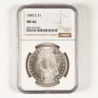 1880-S Morgan Dollar $1 MS66 NGC *BLAST WHITE 31212