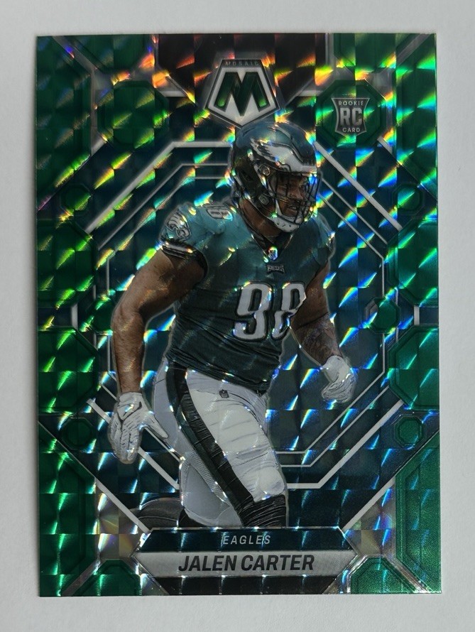 2023 Panini Mosaic Green Jalen Carter Rookie Rac #328 Eagles