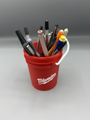 Mini Milwaukee Werkzeug Eimer Behälter Halter für Bleistifte Werkzeuge Schrauben Geschenk