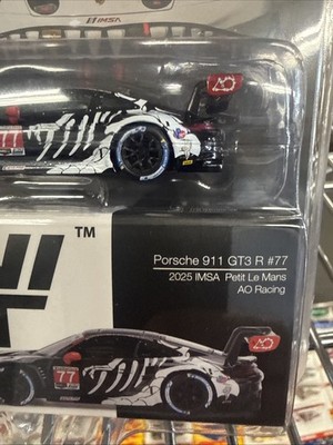 2025 Mini GT Porsche 911 GT3-R 77 AO Racing Skeleton Rexy Petit In