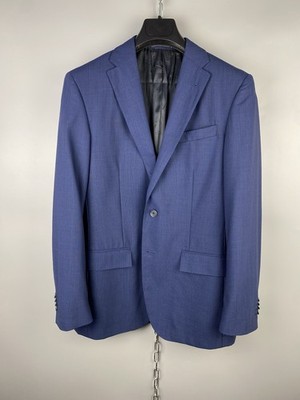 CC Corneliani Mens Super 110s Wool Blue Button Blazer Jacket Size 46 / S