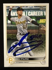 2022 Topps Hoy Park Signed Rookie Card 184 Pirates Autograph Auto RC. rookie card picture