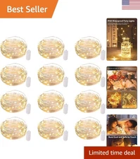 Brightown 12 Pack LED Fairy Lights Battery Operated String Lights - 7ft 20LED Wa