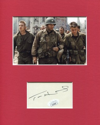 Tom Hanks Saving Private Ryan Rare Signed Autograph Photo Display JSA
