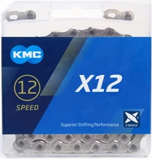 KMC X12 12-Speed Bike Chain 126L Silver Road or MTB fits SRAM Eagle AXS Shimano