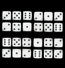Warhammer Dice x 24 40k Age of Sigmar White Opaque Games Workshop