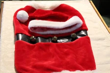 PLUSH PUPPIES SANTA  DOG COSTUME COAT & HAT SET 27" LONG X 22" ADJUSTABLE WAIST