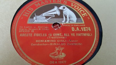 Beniamino Gigli Adeste Fideles Silent Night Holy Night Hmv Da1874 Ebay beniamino gigli adeste fideles silent night holy night hmv da1874 ebay