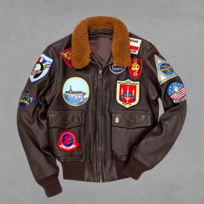 Men's Maverick Top Gun Aviator Bomber Jacket Tom Cruise Inspired Cowhide Leather