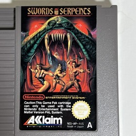 NES Swords Serpents Game Nintendo Entertainment  System Cartridge Tested PAL