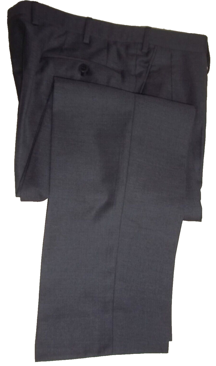 1 Bespoke Brioni Solid Gray Flat Front Wool Dress… - image 2