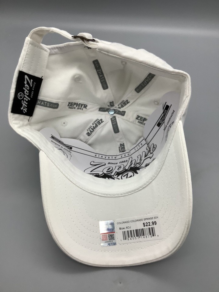Zephyr NEW University of Colorado Colo Springs White Hat Cap White