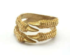 Claw Ring Adjustable Ring Raw brass 11US  size Adjustable 2634