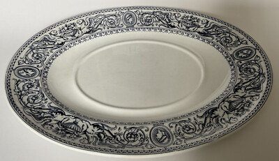 Minton England antiker ovaler Keramik Teller Model Florentine