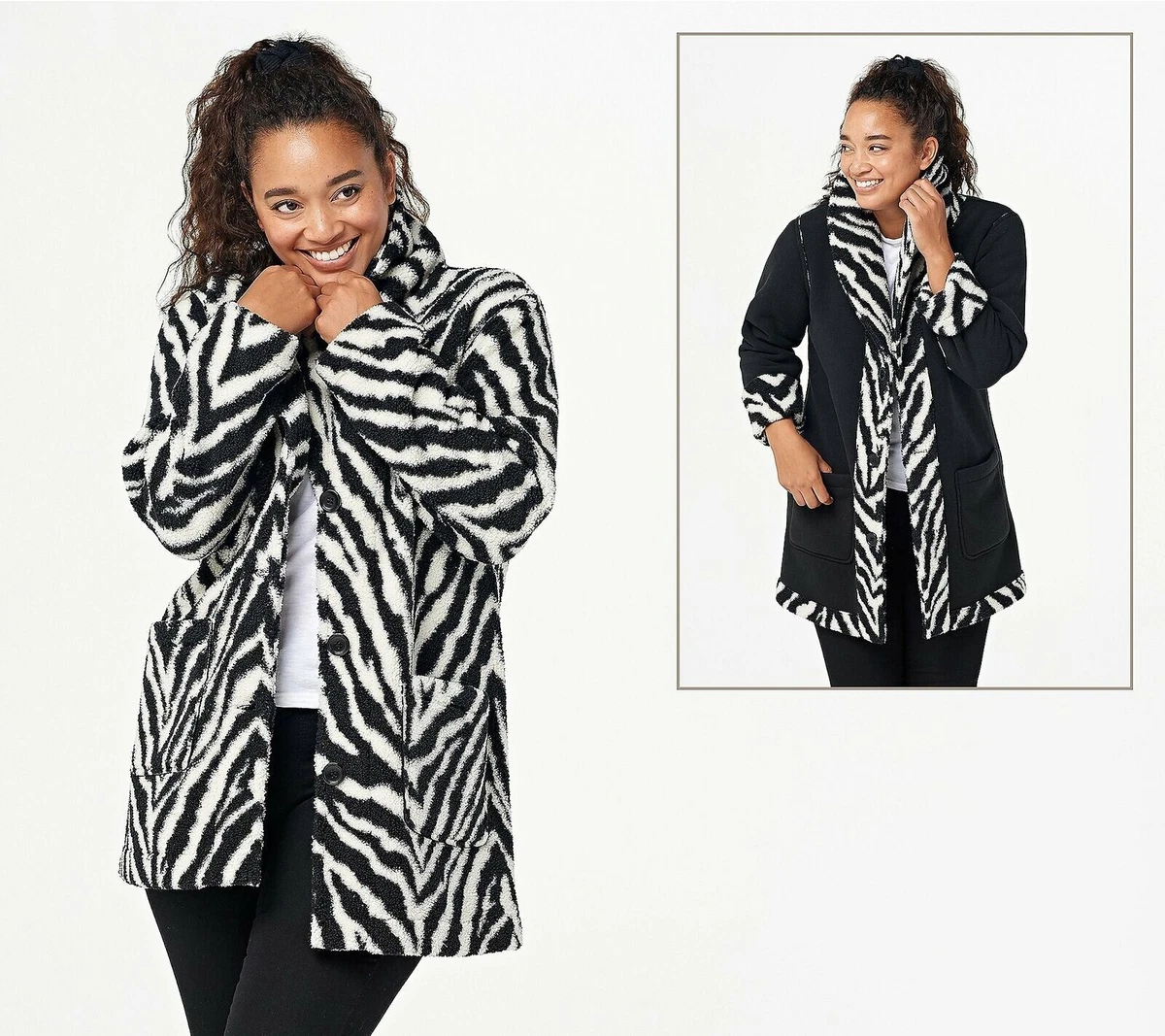 Susan graver reversible 2024 fleece coat
