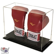 Counter or Desk Top Double Vertical Boxing Glove Display Case by GameDay Display