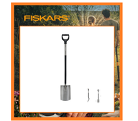 Fiskars GäRtnerspaten Rund, Mit D-Griff # 1066710 Stiel 1250 Mm - 2070G Leicht