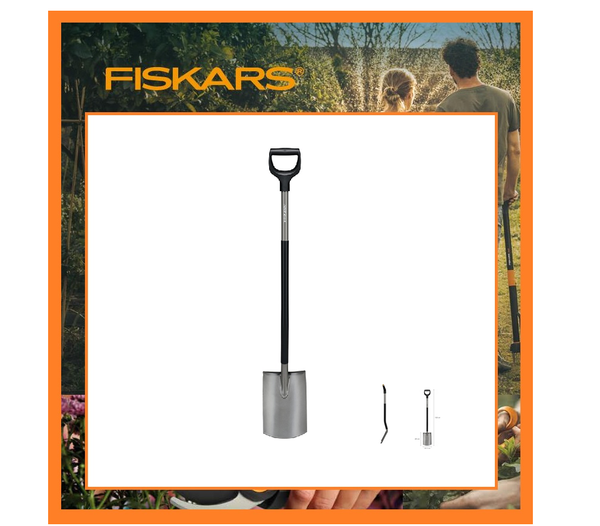 Fiskars GäRtnerspaten Rund, Mit D-Griff # 1066710 Stiel 1250 Mm - 2070G Leicht-image