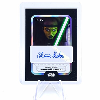 2023 Topps Star Wars Flagship Autograph /75 Luminara Unduli Olivia D'Abo Black
