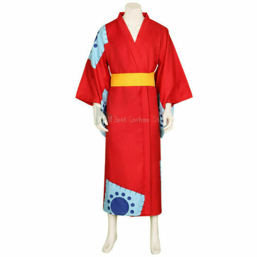 Piece Wano Country Monkey D. Luffy Cosplay Costume Kimono Outfits