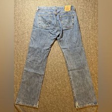 Levis 501 jeans men s 36x34 blue Straight Leg button fly cotton comfort work