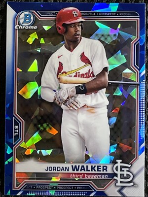 2021 Bowman Chrome Jordan Walker Sapphire Refractor RC Rookie Next Albert Pujols