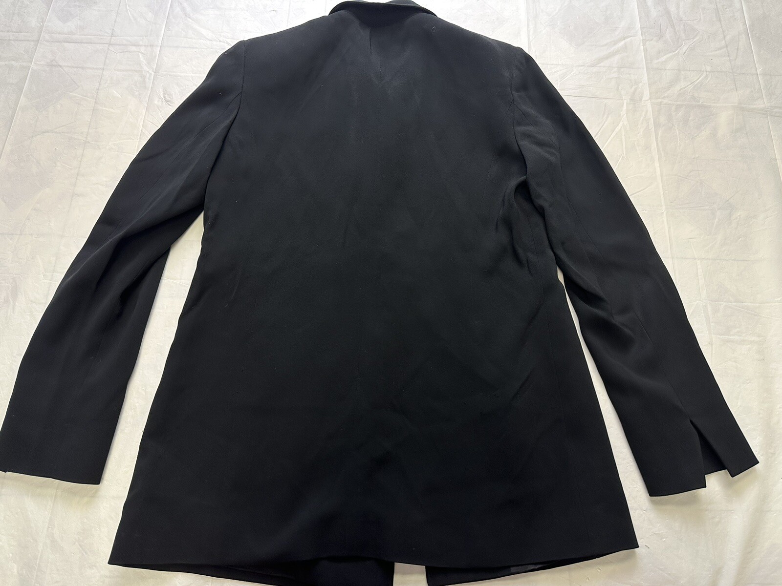 Max Mara Womens Collared Solid 2 Button Blazer Bl… - image 8