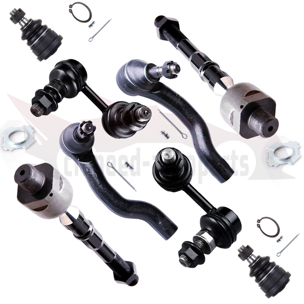 8pcs Front Upper Ball Joints Sway Bar Tie Rod End For 2005-2018 Nissan Frontier