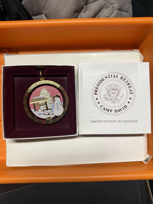 Presidential Retreat Camp David Snowman Hanging Ornament 2015 Limited Edition