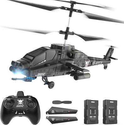 DEERC RC Helikopter: 2.4 Ghz Fernbedienung,30 Minuten Flugzeit, 2 Batterien, Led