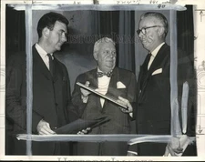 1959 Press Photo Joseph Scanlan, Herb Beyea & Robert Brown at luncheon in NY