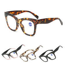 0 3.5 Large Frames Blue Light Blocking Reading Glasses Readers Plastic for women