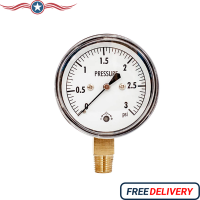 #ad Low Capsule Pressure Gauge 0 3 PSI2 1 2quot; Face Dial 1 4quot; NPT Lower Mount $15.00