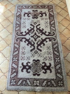 Vintage Retro groß handgeknüpft? Wolle? Teppich 175x92cm gut gebraucht (26dr